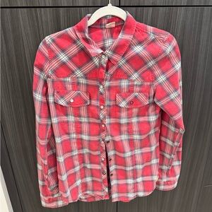Roxy Red and Blue Plaid Shirt